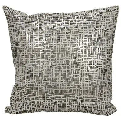 Nourison Couture Square Pillow Cover And Insert In Silver