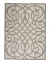 Nourison Cozumel Czm04 Area Rug, 7'10 X 9'10 In Cream Grey