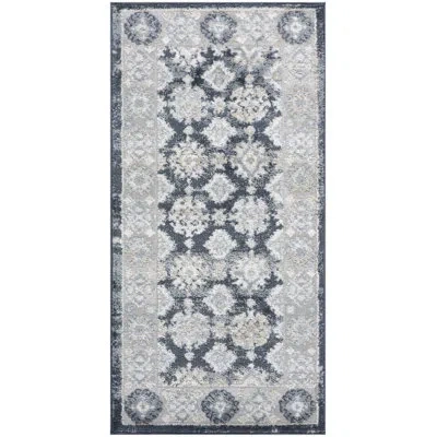 Nourison Dekor Grey Navy Vintage Indoor Rug