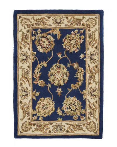 Nourison Discontinued  2000 Wool & Silk-blend Rug In Navy