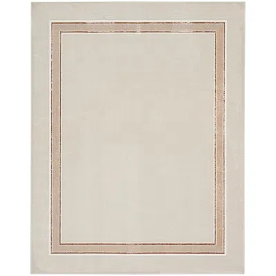 Nourison Glitz Glz08 7'10"x9'10" Ivory Cream Area Rug