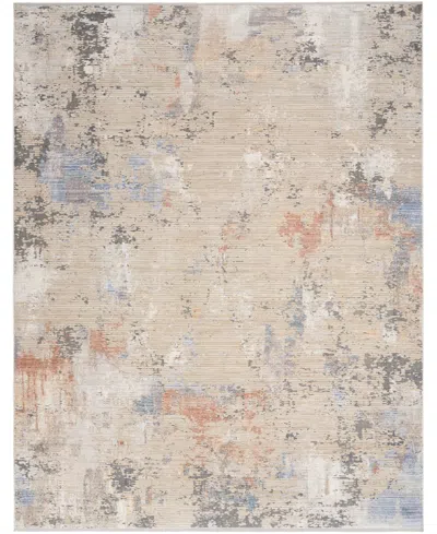 Nourison Home Abstract Hues Abh01 7'10"x10' Area Rug In Beige,gray