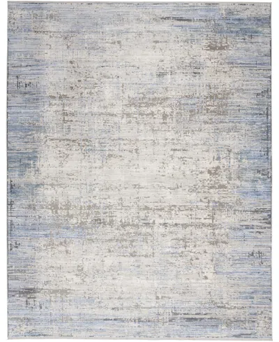 Nourison Home Abstract Hues Abh02 7'10"x10' Area Rug In Blue,gray
