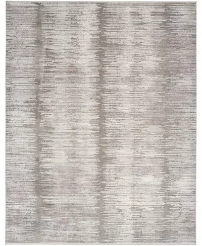 Nourison Home Abstract Hues Abh03 7'10"x10' Area Rug In Gray,white