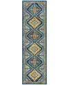 Nourison Home Allur Alr02 2'3" X 7'6" Runner Rug In Navy,multi