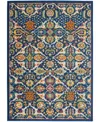 Nourison Home Allur Alr03 4' X 6' Area Rug In Navy,multi