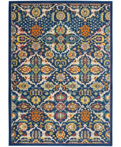 Nourison Home Allur Alr03 4' X 6' Area Rug In Navy,multi