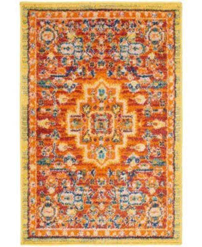 Nourison Home Allur Alr04 Area Rug In Red,multi