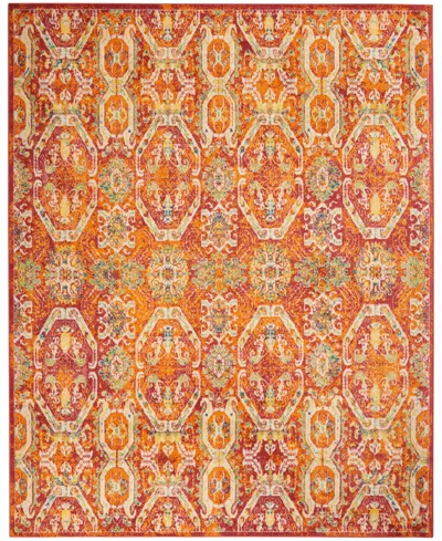 Nourison Home Allur Alr05 7'10" X 9'10" Area Rug In Red,multi