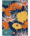Nourison Home Allur Alr06 5'3" X 7'3" Area Rug In Navy,multi