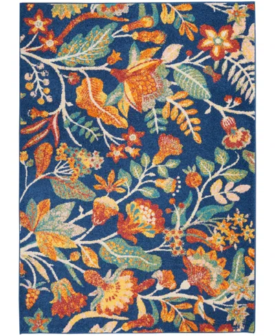 Nourison Home Allur Alr09 4' X 6' Area Rug In Navy,multi