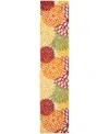 Nourison Home Aloha Alh05 2'3" X 10' Runner Rug In Red,multi