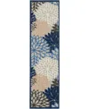 Nourison Home Aloha Alh05 2'3" X 12' Runner Rug In Blue,multi