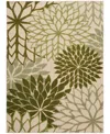 Nourison Home Aloha Alh05 5'3"x7'5" Area Rug In Ivory,moss
