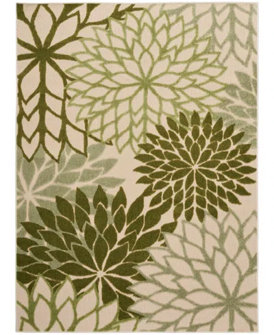 Nourison Home Aloha Alh05 5'3"x7'5" Area Rug In Ivory,moss