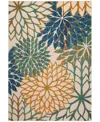 Nourison Home Aloha Alh05 6'x9' Area Rug In Blue,green