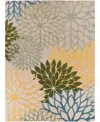Nourison Home Aloha Alh05 7'10"x10'6" Area Rug In Green,multi