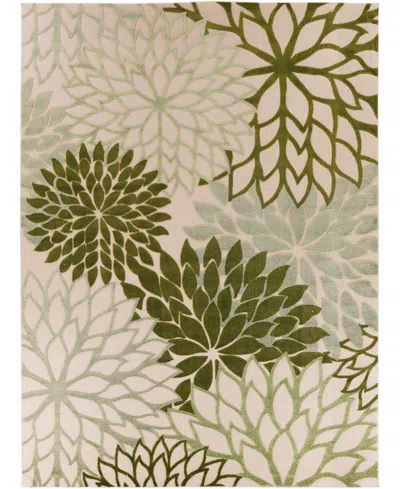 Nourison Home Aloha Alh05 7'10"x10'6" Area Rug In Ivory,moss