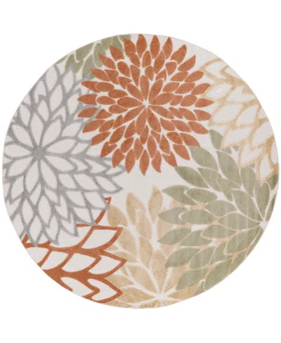 Nourison Home Aloha Alh05 7'10"x7'10" Round Area Rug In Multi