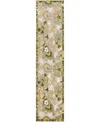 Nourison Home Aloha Alh17 2'3"x8' Runner Area Rug In Ivory,green