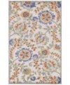 Nourison Home Aloha Alh17 2'8"x4' Area Rug In Ivory,blue