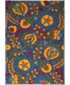 Nourison Home Aloha Alh17 3'6"x5'6" Area Rug In Navy,multi