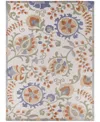 Nourison Home Aloha Alh17 7'10"x10'6" Area Rug In Ivory,blue