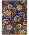 Nourison Home Aloha Alh17 7'10"x10'6" Area Rug In Navy,multi