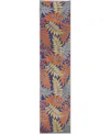 Nourison Home Aloha Alh18 2'3"x8' Runner Area Rug In Navy,multi