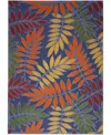 Nourison Home Aloha Alh18 3'6"x5'6" Area Rug In Navy,multi