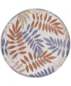 Nourison Home Aloha Alh18 5'3"x5'3" Round Area Rug In Blue,mocha