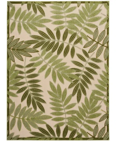 Nourison Home Aloha Alh18 6'x9' Area Rug In Ivory,moss