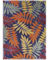 Nourison Home Aloha Alh18 6'x9' Area Rug In Navy,multi