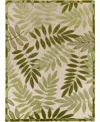 Nourison Home Aloha Alh18 7'10"x10'6" Area Rug In Ivory,moss