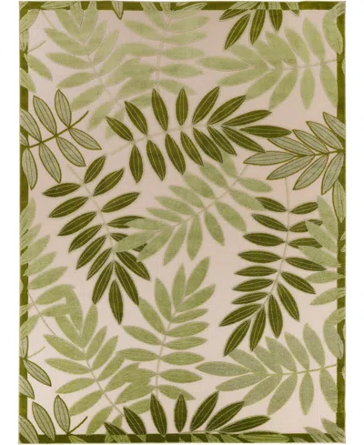 Nourison Home Aloha Alh18 7'10"x10'6" Area Rug In Ivory,moss
