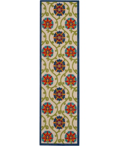 Nourison Home Aloha Alh19 2'3" X 8' Runner Rug In Multi