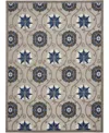 Nourison Home Aloha Alh19 7'x10' Area Rug In Gray,blue