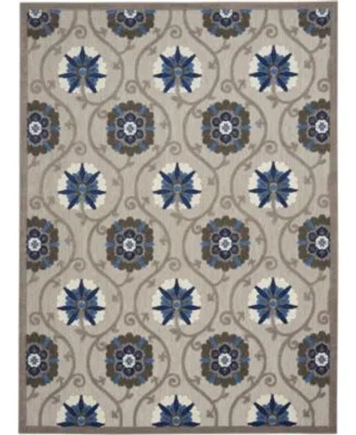 Nourison Home Aloha Alh19 Rug Collection In Gray,blue