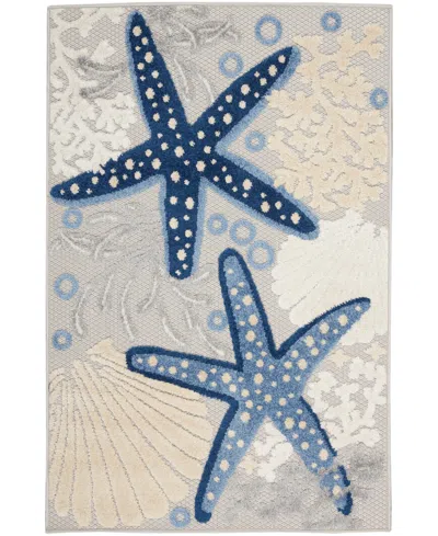 Nourison Home Aloha Alh24 2'8" X 4' Outdoor Area Rug In Multi