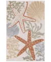 Nourison Home Aloha Alh24 2'8"x4' Area Rug In Ivory