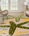 Nourison Home Aloha Alh24 7'10"x10'6" Area Rug In Green