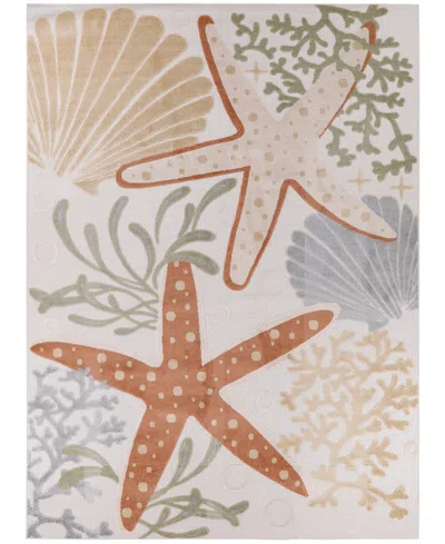 Nourison Home Aloha Alh24 7'10"x10'6" Area Rug In Ivory