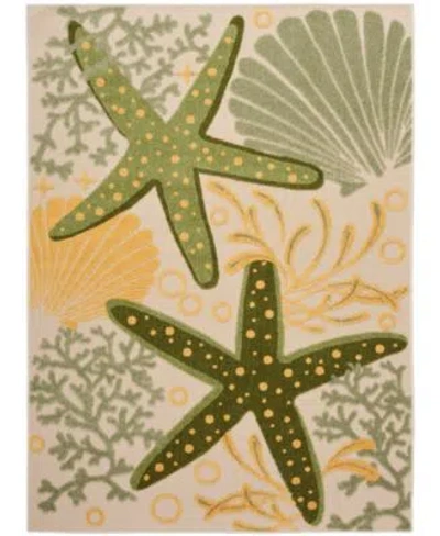 Nourison Home Aloha Alh24 Rug Collection In Green,yellow