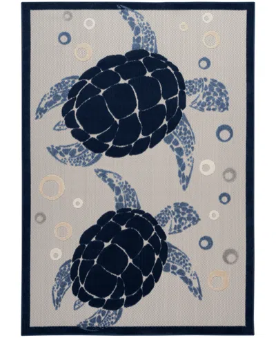 Nourison Home Aloha Alh27 3'6"x5'6" Area Rug In Navy