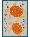 Nourison Home Aloha Alh27 7'10"x10'6" Area Rug In Teal,multi