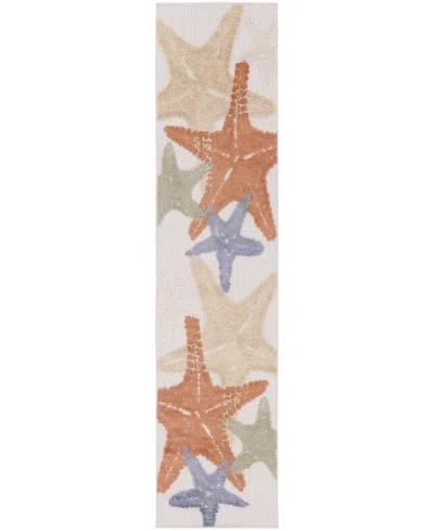 Nourison Home Aloha Alh28 2'3"x8' Runner Area Rug In Ivory