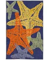 Nourison Home Aloha Alh28 2'8"x4' Area Rug In Blue,multi