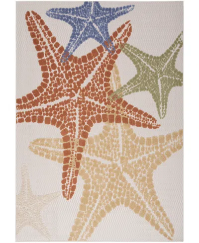 Nourison Home Aloha Alh28 3'6"x5'6" Area Rug In Ivory