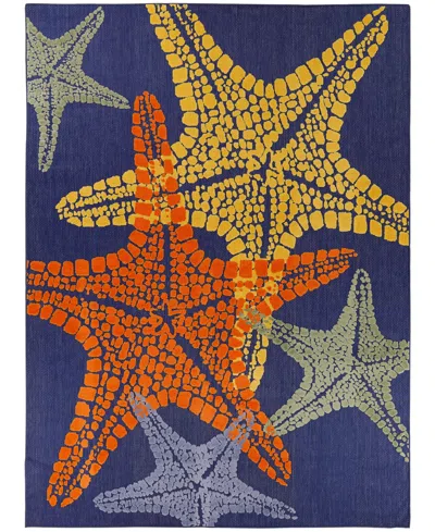 Nourison Home Aloha Alh28 7'10"x10'6" Area Rug In Blue,multi