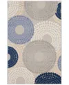Nourison Home Aloha Alh29 2'8"x4' Area Rug In Blue,gray